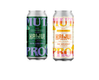 Two Mutation Program beers from KAIJU Beers - The Situation and Dank Lord vol.1